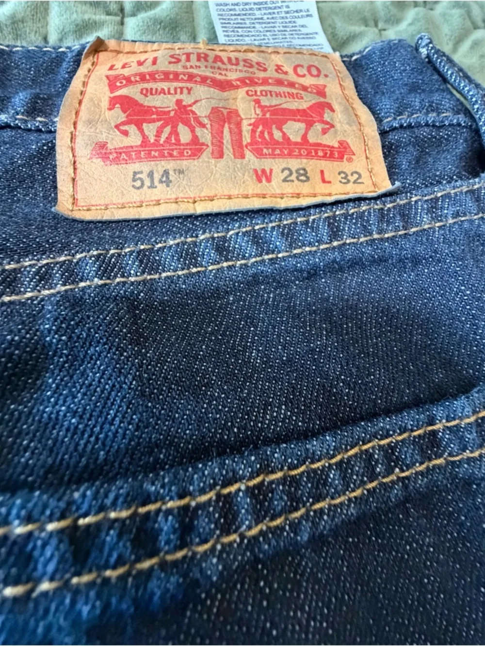 Levi’s 514‎ Dark Wash Straight Leg Jeans  denim size 28 x 32